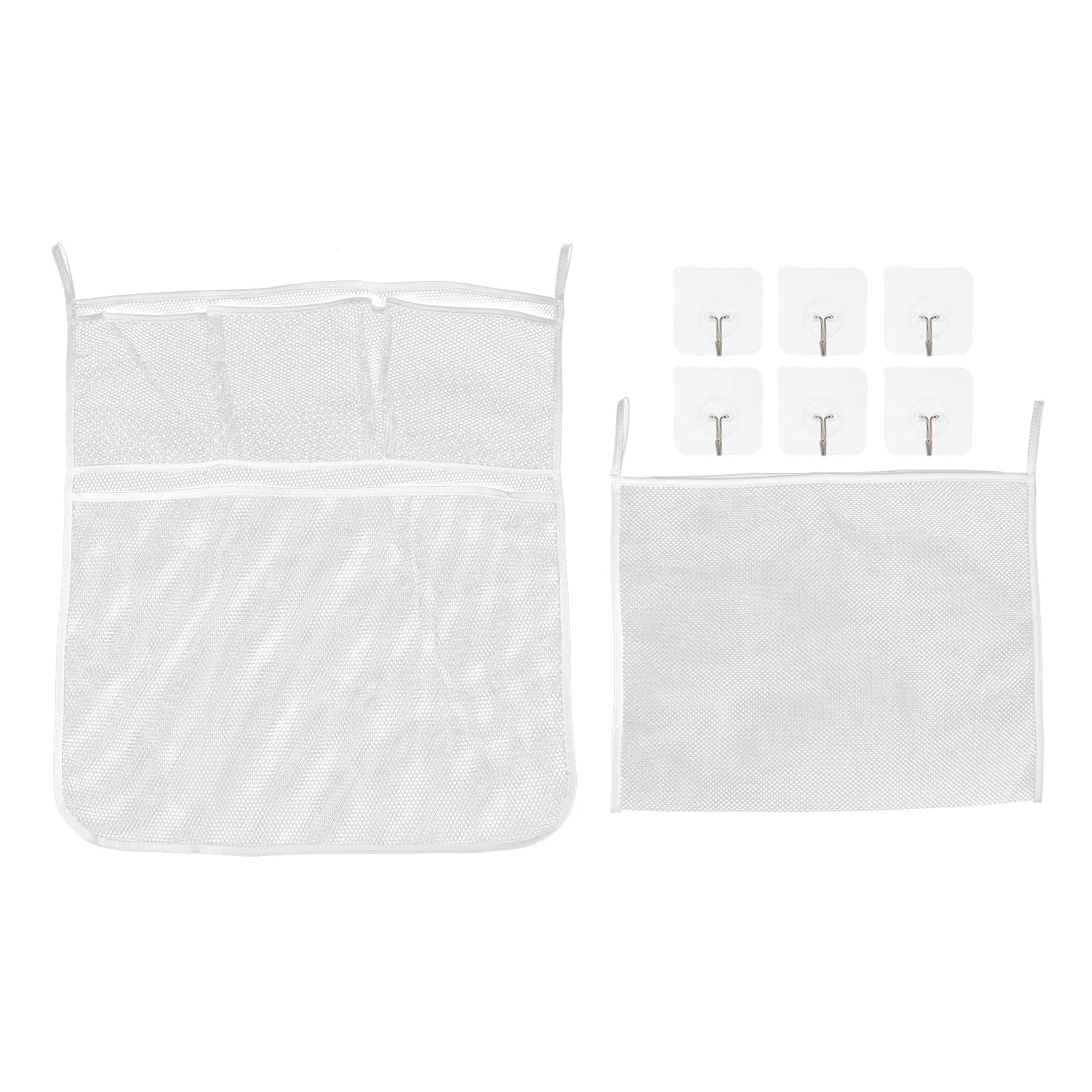 kit-com-8-bolsas-organizadoras-de-malha-reforcada-para-banheiro-com-abertura-ampla-facil-drenagem-resistente-a-poeira-lavavel-e-economia-de-espaco