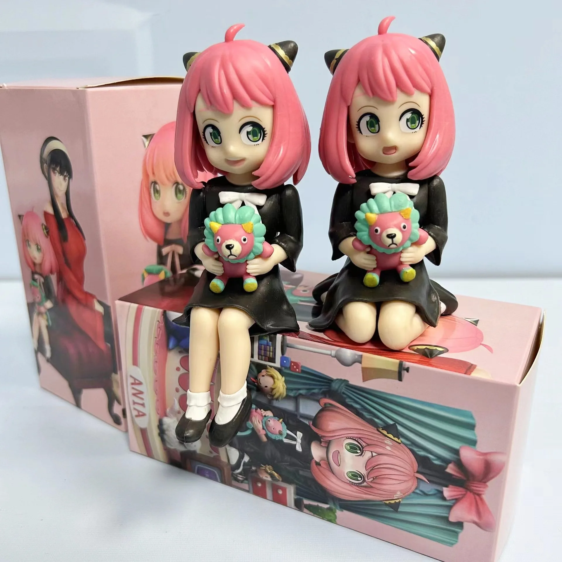

Anime Spy×Family Cute Girl Anya Action Figures Experiment 007 Model Kawaii Killer Kids Toys Birthday Gift Car Ornament Boxed