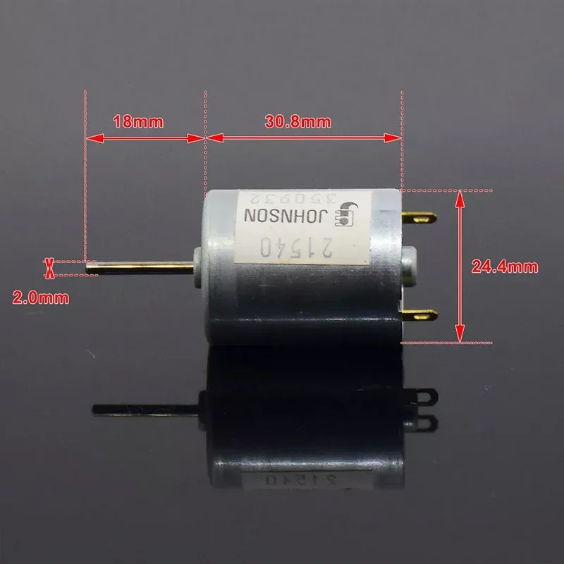 JOHNSON 21540 RF-370CA Mini 370 Motor DC 12V-24V 7250RPM Micro 24mm Carbon Brush Electric Motor DIY Hobby Toy Model Car Lock