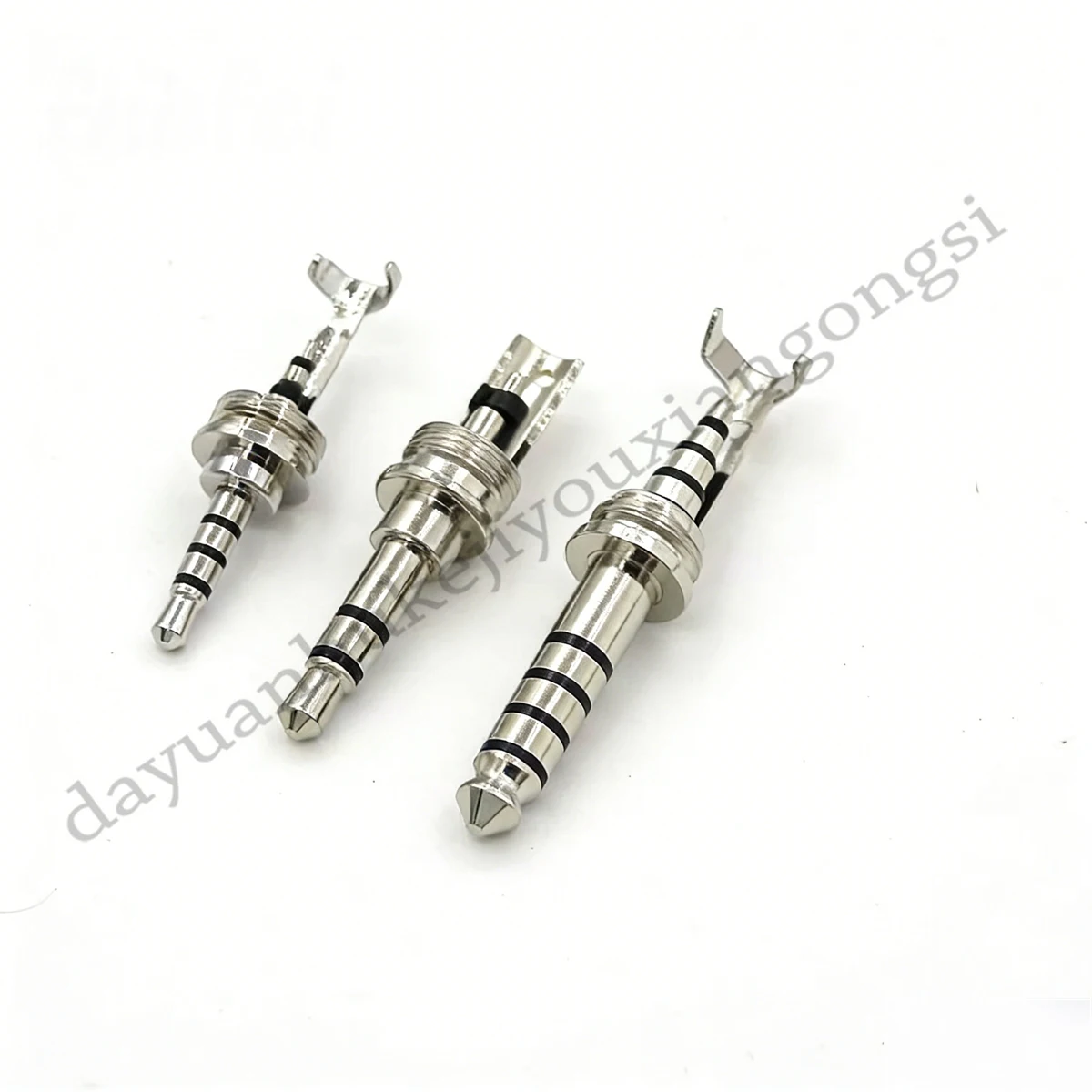 100Pcs high-quality copper gold-plated / plated rhodium 2.5MM 4pole /3.5mm 3pole/4.4mm 5pole plug thread 7.5mm