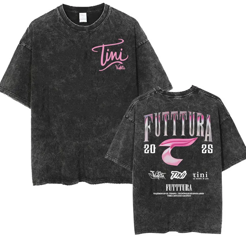 Singer TINI STOESSEL Futtura Album 2025 Tour T-shirt Men Women Fashion Aesthetic TShirt Vintage Washed Casual Oversized T Shirts #1