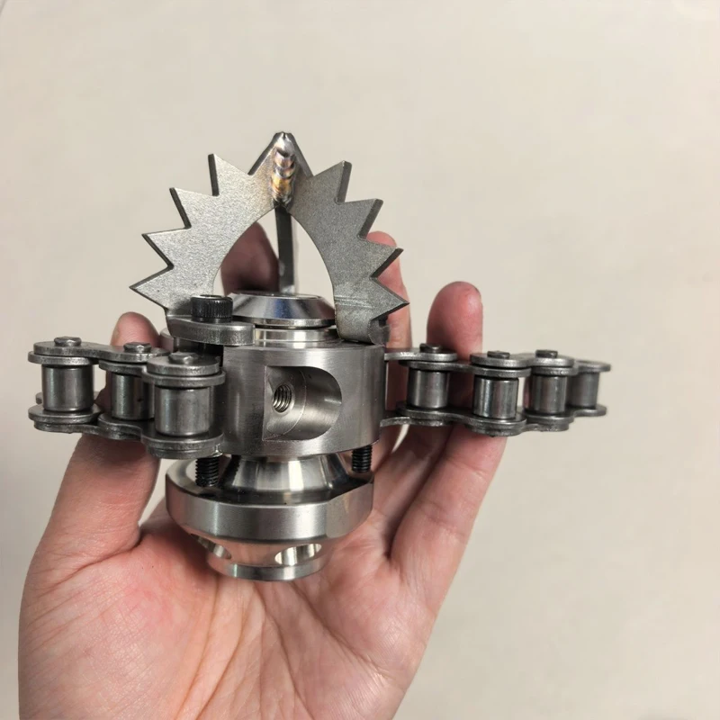 Customized G3/8 Stainless Steel Chain Pipe Dredger Nozzle Side3 Rear6 Ceramic Rotary For Municipal Drain Pipeline Cleaning Tools
