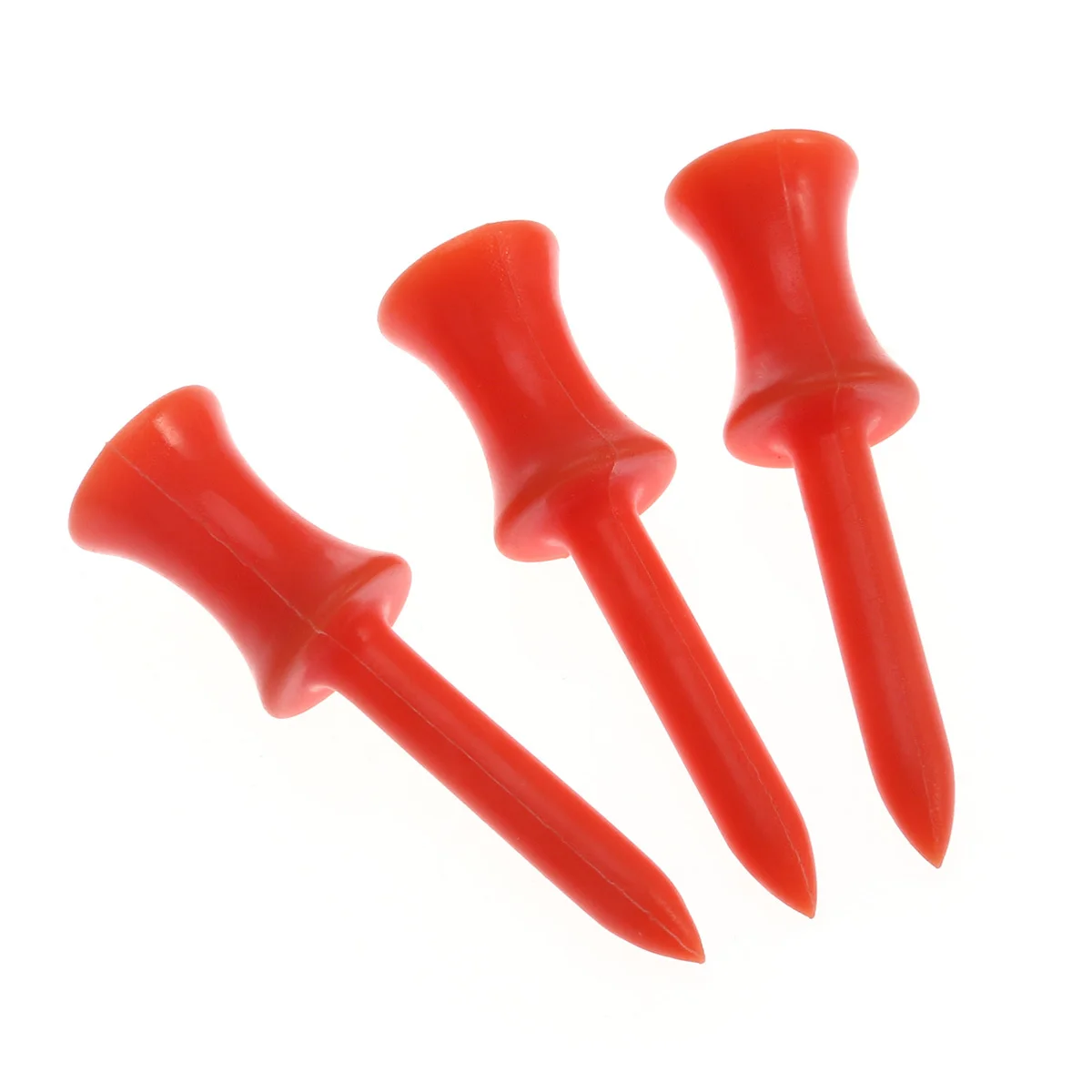 

50Pcs Golf Castle Tees Orange Lightweight Plastic Durable 48mm Step Height Easy Spotting Golf Accessories Castle Tees