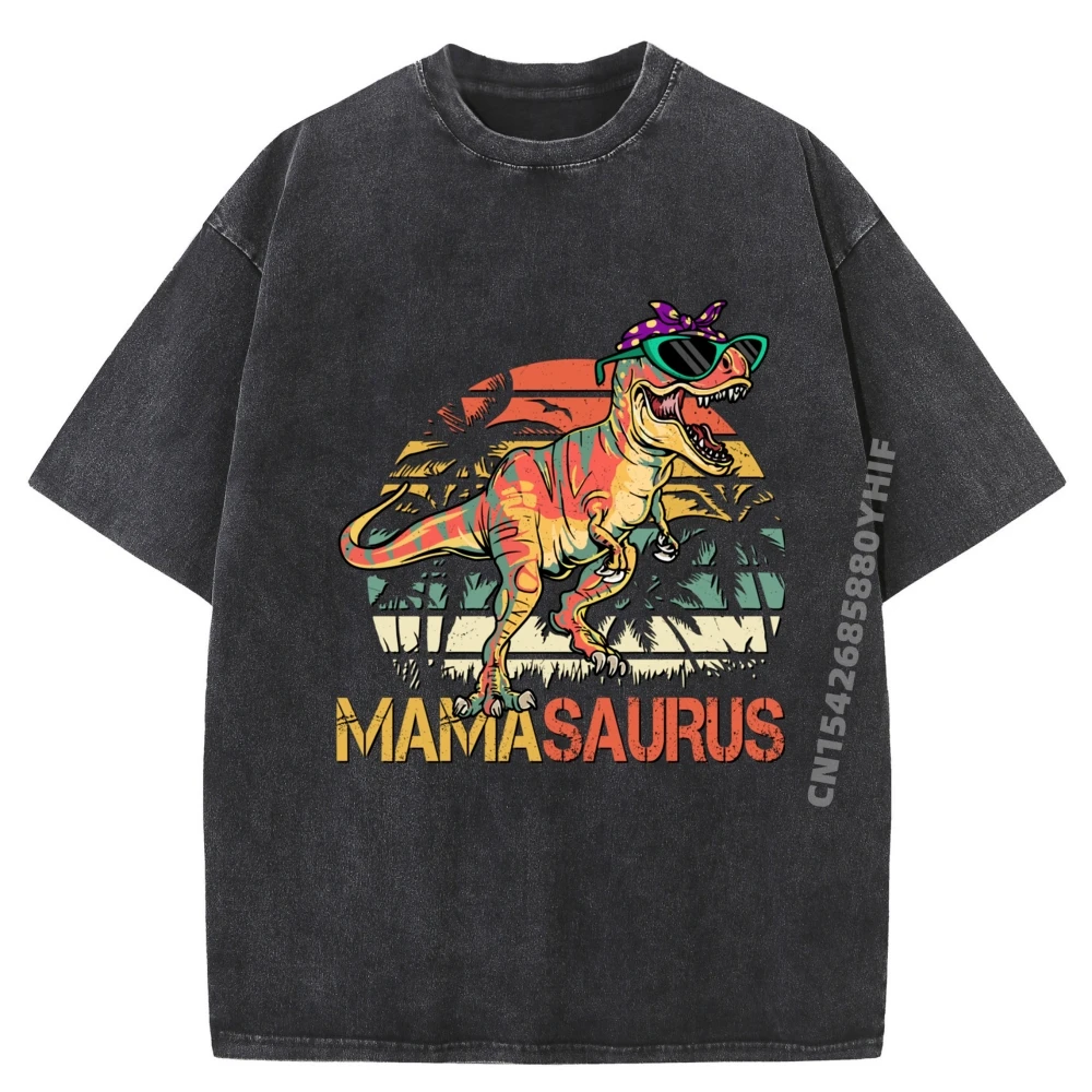

Mamasaurus Rex Dinosaur Funny Mothers Day Mommy Luxury Designer Mens High Quality Soft Washed Shirt For Men