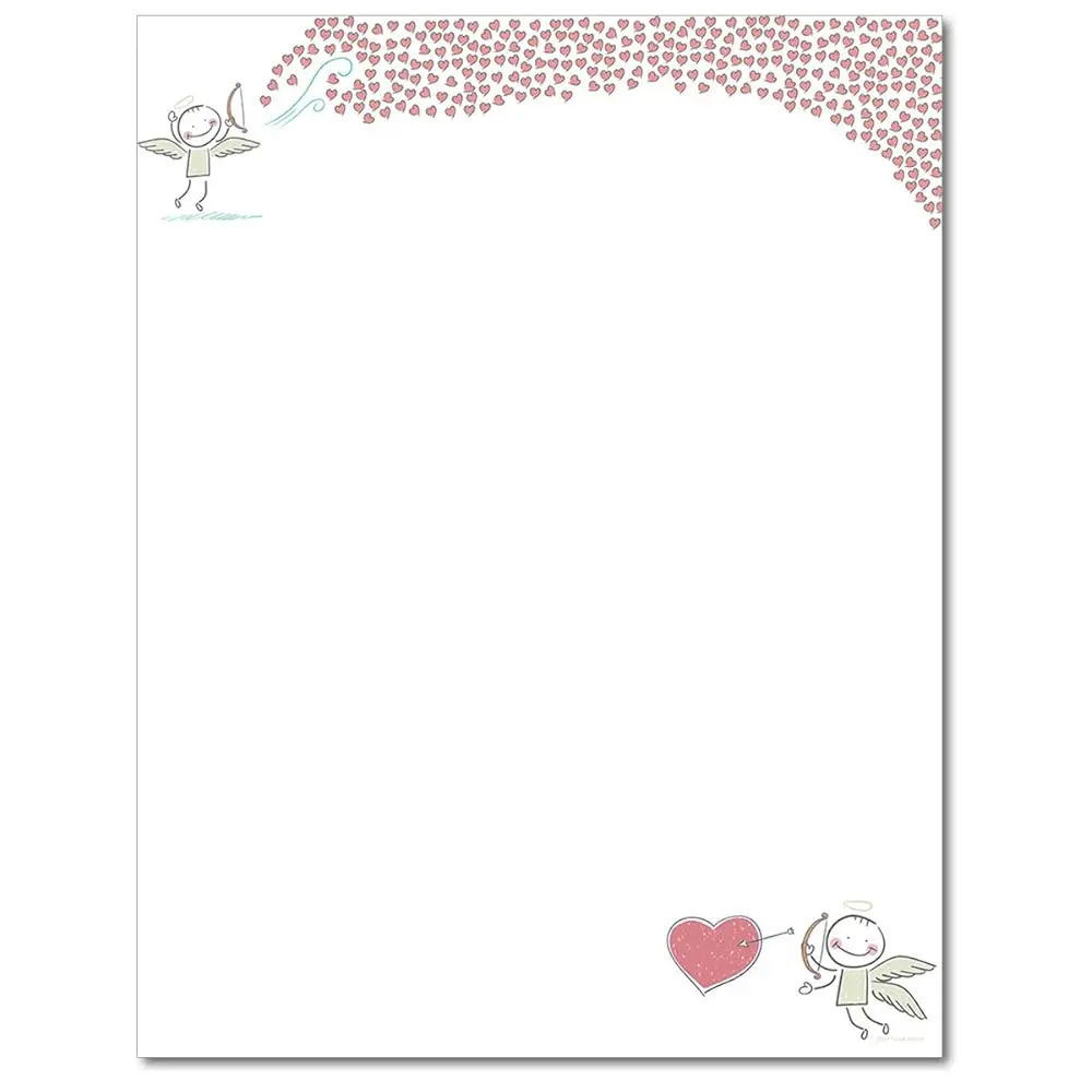 

Бумага для канцелярских принадлежностей «Сердце любви» с изображением лука и стрелы - 80 листов