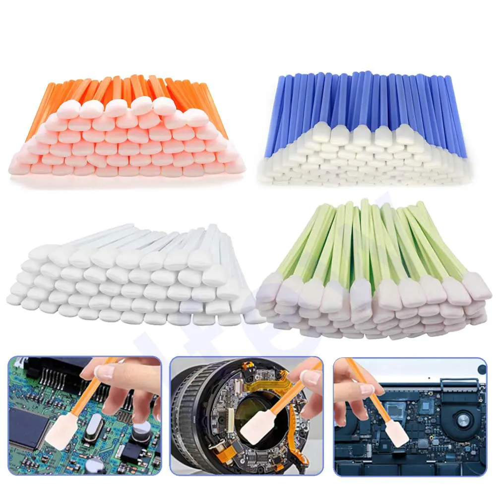 Cabeça de impressora dtf uv kit vara limpeza industrial solvente algodão limpo vara cotonete espuma tinta esponja aplicador haste limpa