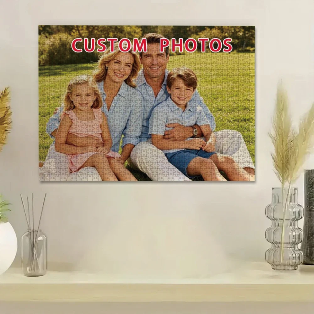 35/300/500/1072pcs Personalized Custom Photo Puzzle Selfie Photo DIY Toy Decoration Collectiable Gift Present Christmas