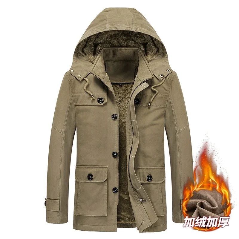 

Зимняя мужская куртка, толстая теплая парка, куртки, длинные парки с капюшоном, хлопковые куртки, мужские зимние теплые свободные съемные шапки, мужские парки