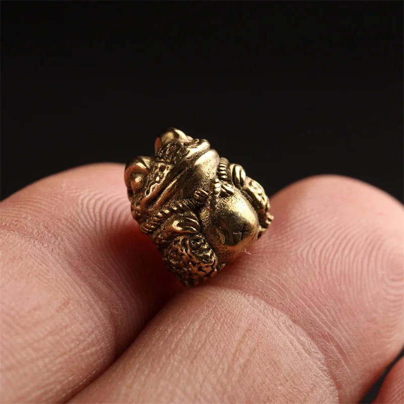 Tibetan Buddhist Mala Brass Toad Disciple Beads Back Cloud Spacer Set for Vajra Star Moon Bodhi Unisex Handmade Daily Wear Gift