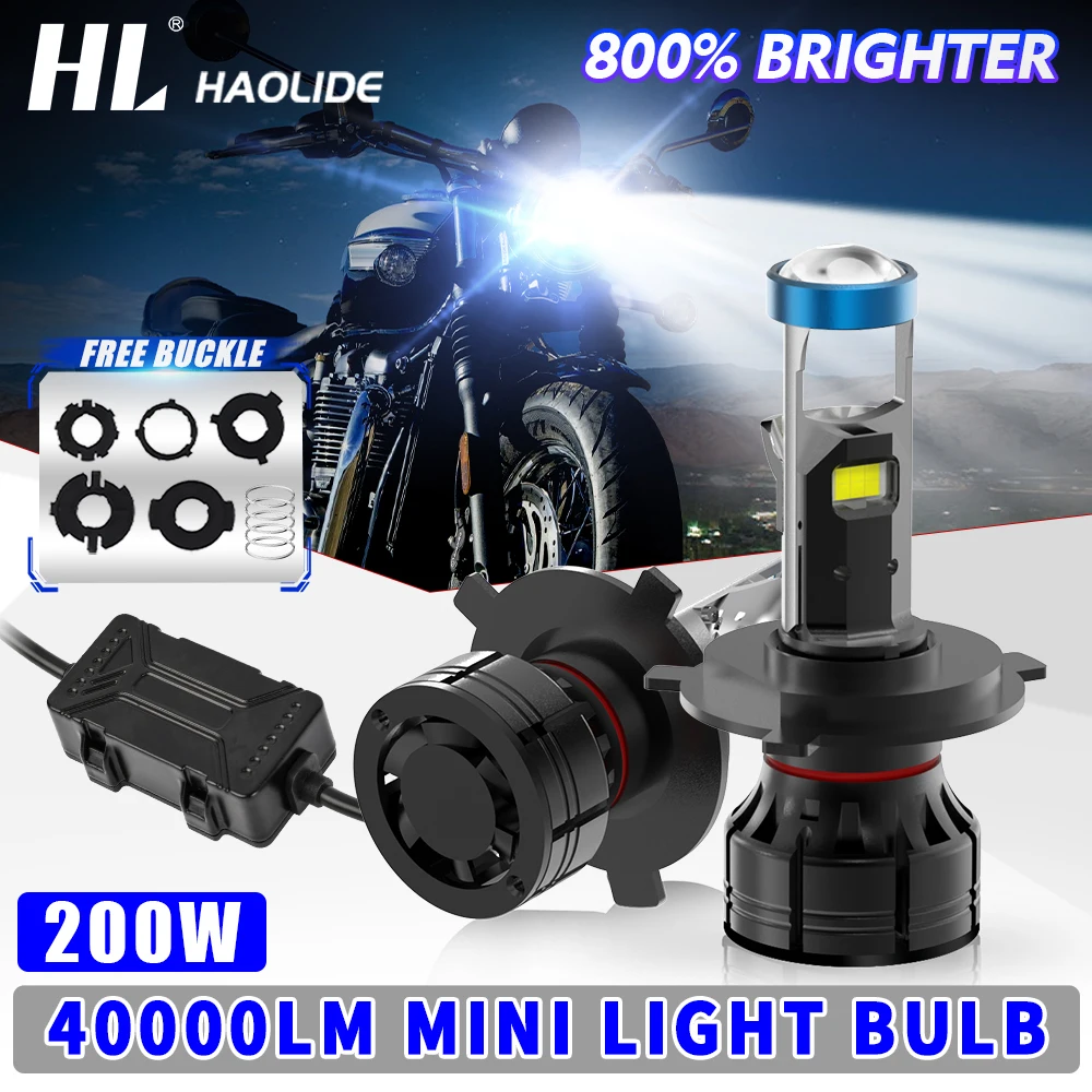 

HL New Mini LED Projector 60000LM 300W/H4 Led Mini Projector Lens Car Hi/Lo Headlight Conversion Kit for Motorcycle Cars 12V