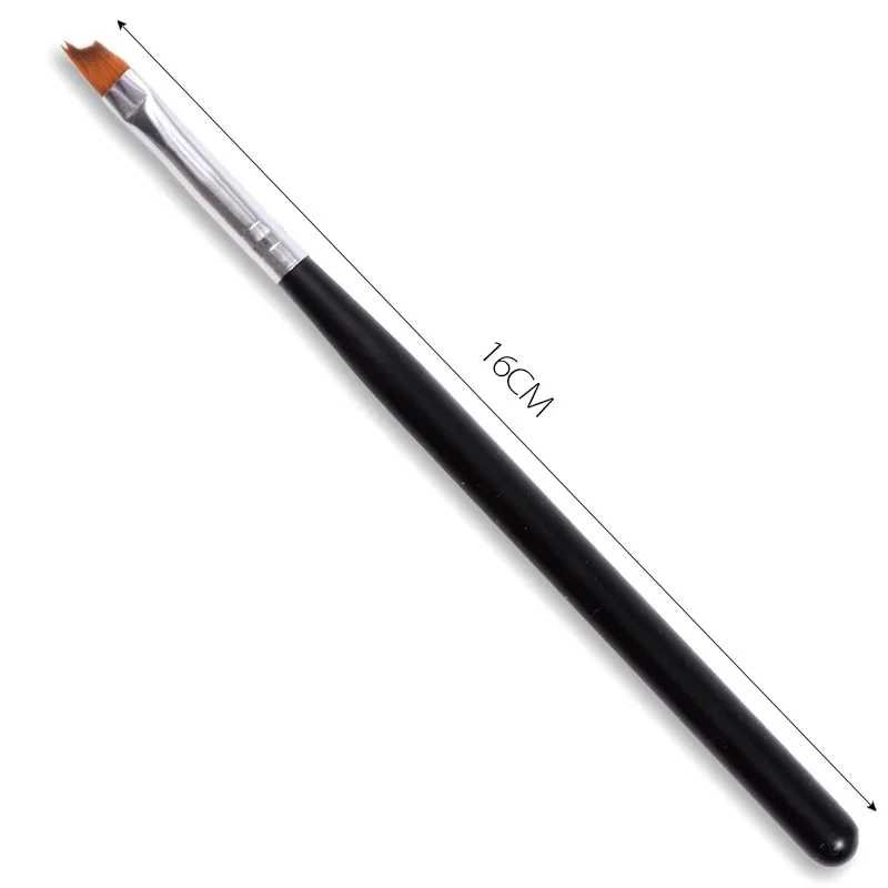 1 Pcs Professional Oblique Head Nail Brush French Tips Brushes UV Gel Painting Drawing Pen Manicure Nail Art DIY Design Tools