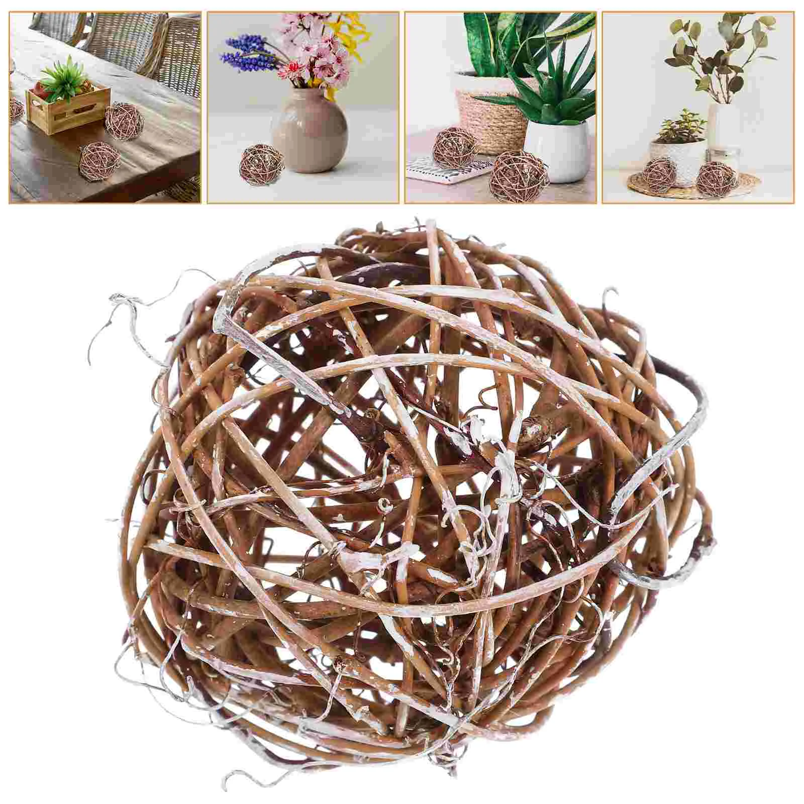 

10 Pcs Decorate 8 Cm Takraw Decoration Rattan Decorative Bowl Fillers Balls Layout Supplies