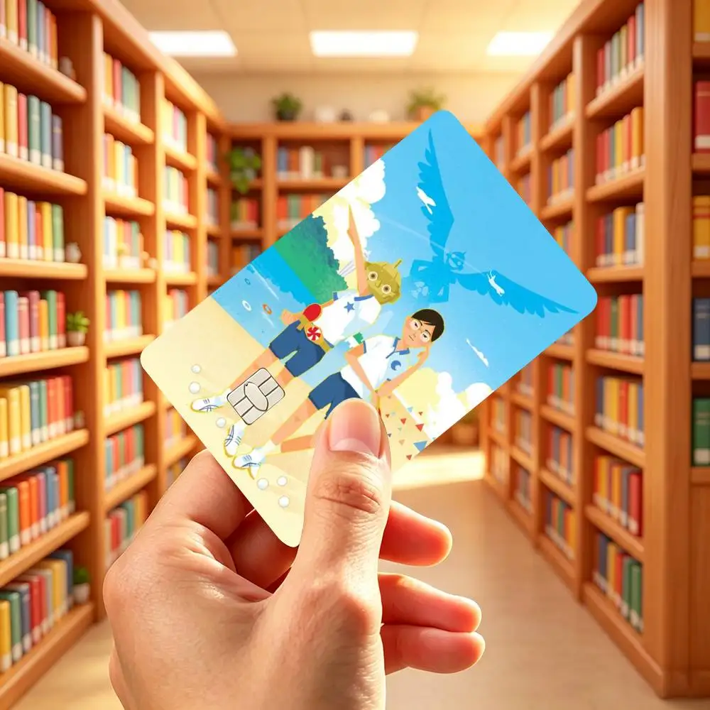 Classic Anime P-Ping Pong Credit Card HD Stickers Small Chip Waterproof Sticker Game Card Decal Gift
