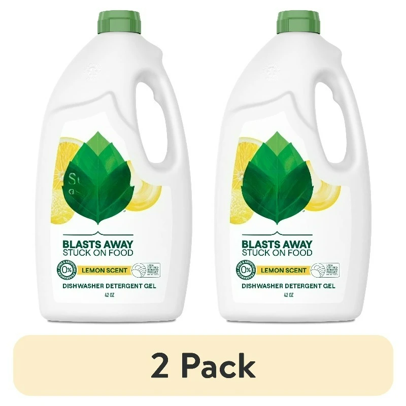 (2 pack) Dishwasher Detergent Gel, Lemon Scent, 42 fl oz