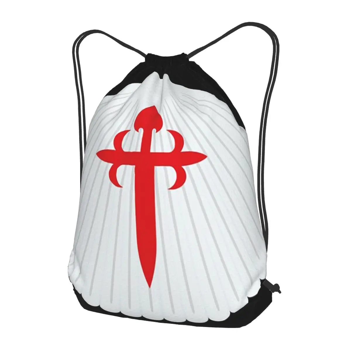 Concha Camino De Santiago Cross Saint James Backpacks Casual Drawstring Bags Storage Bag Book Bags for Man Woman School