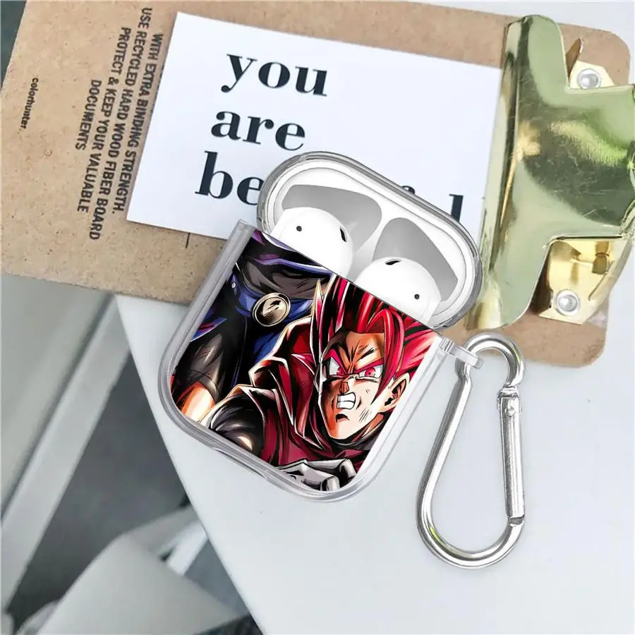 Dragon Balls SS3 Goku Flame Case For Airpods 5 Pro2 2 4 1 Pro 3 Pro3 Clear Earphone Cases Cover