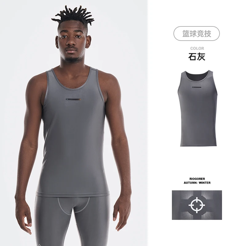 RIGOITIAN-Compression Linge pour hommes, haut de sport précieux, vêtements de fitness, haut respirant à haute élasticité