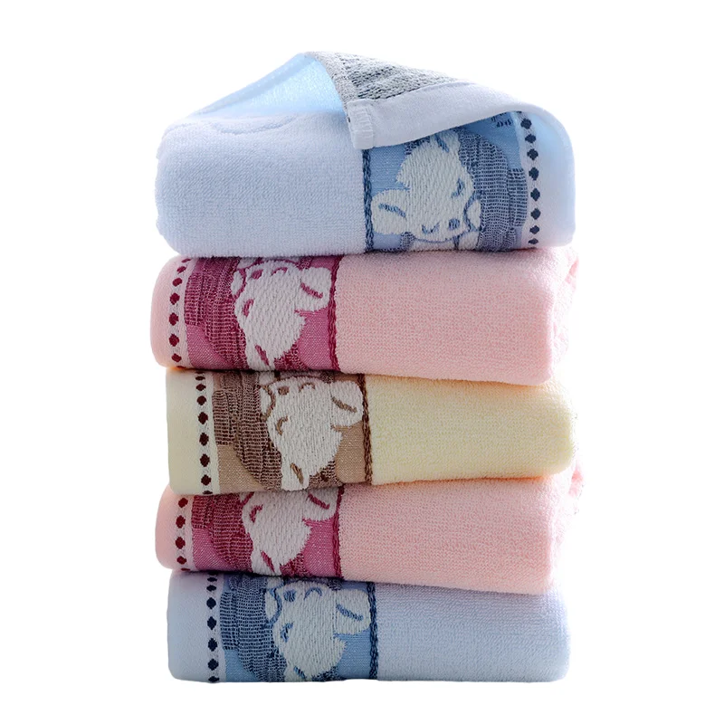 Pack of 1/4/6 100% Cotton 35x75cm Face Towel Absorbent Pure Hand Face Cleaning Hair Shower Microfiber Towels Bathroom Home Hotel