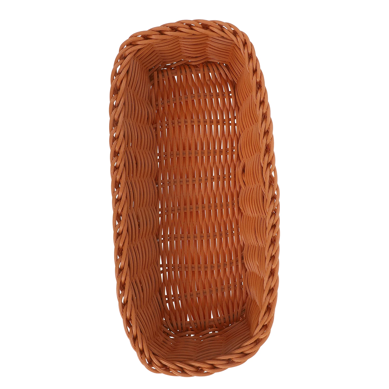 

Imitation Rattan Weaving Basket Cutlery Storage Small Size Lightweight Practical Spoon Fork Organizer Kitchen Tool Tidy