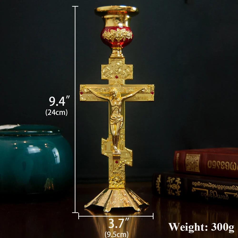 Imagem -04 - Castiçal de Metal para Igreja Home Table Candlestick Jesus Ortodoxo Decorativo