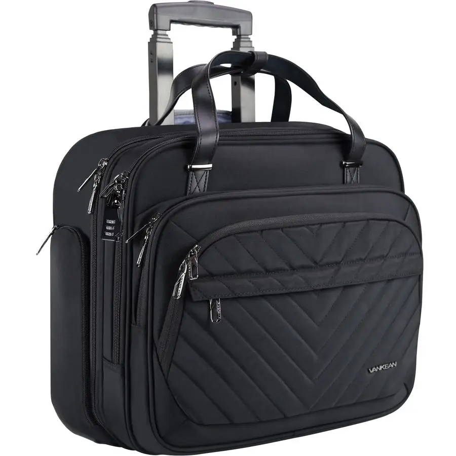

Rolling Laptop Bag Women with Wheels, 15.6 Inch Rolling Briefcase for Women, Water Repellent Overnight Computer Bag with RFID Po