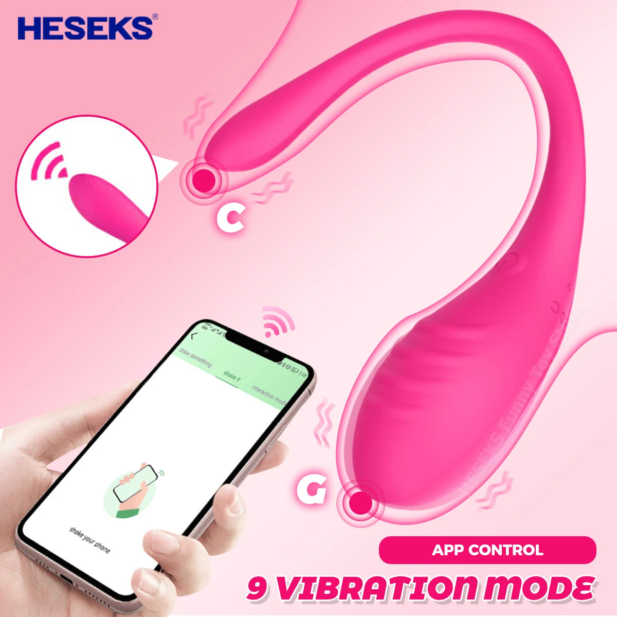 HESEKS Wireless Bluetooth G Spot Dildo Vibrator for Women APP Control Wearable Panties Vibrating Egg Sex Toys for Adults