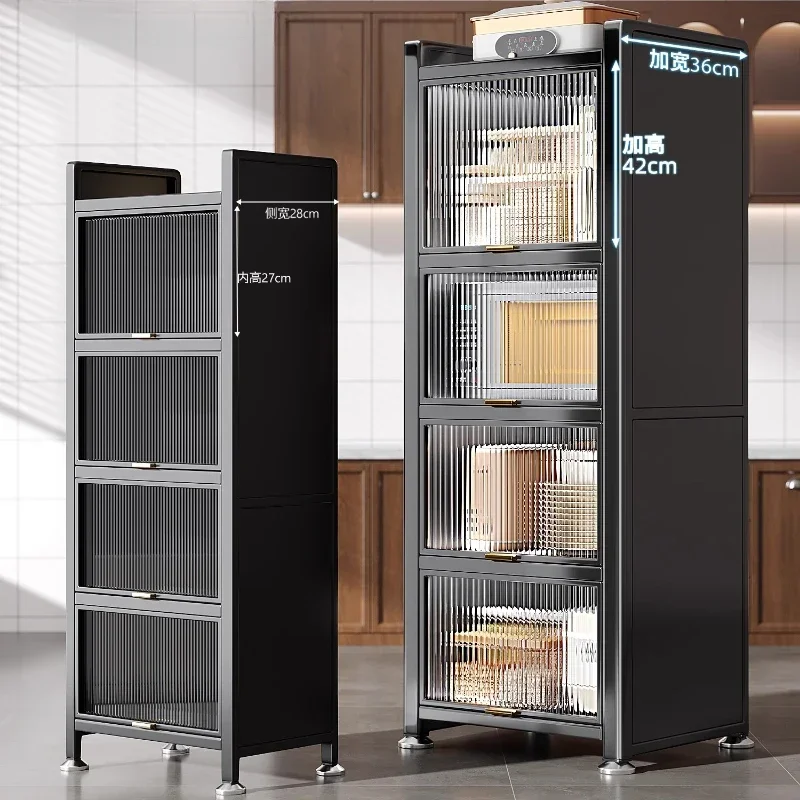 Modern Metal Kitchen Cabinets Multi-layer Storage Cabinet Floor Racks Multifunctional Muebles De Cocina Furniture