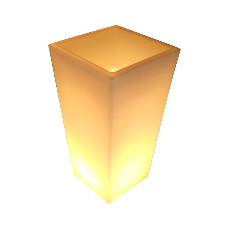 

LED luminous flower pot, outdoor waterproof rectangular floor-to-ceiling , shopping mall courtyard decorative landscape light