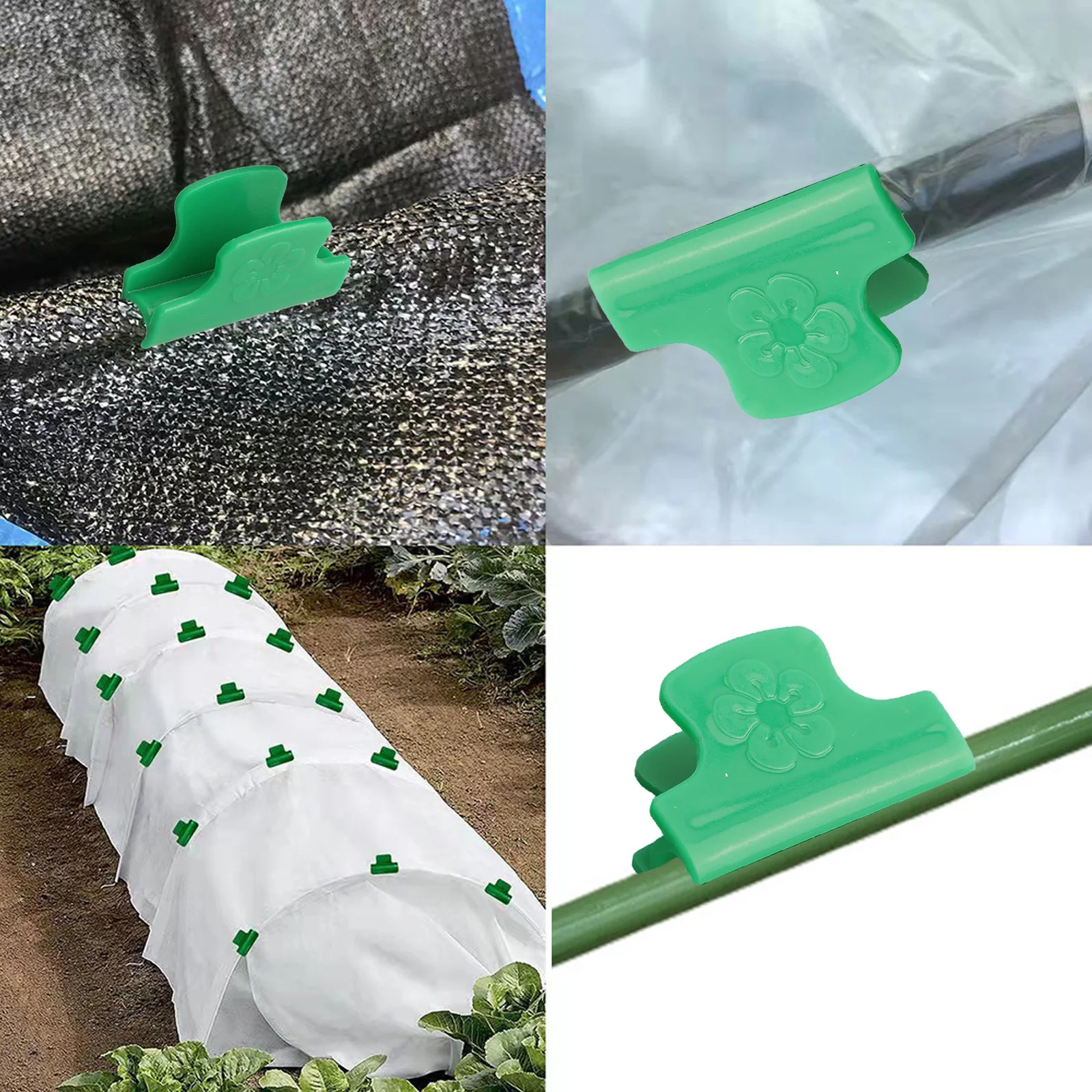 20pc Plastic Film Buckle Clip Greenhouse Snap Clamps Film Buckle Clamps Pipe Clamps Gardening Supplies Wide Application