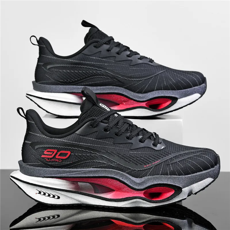 Men's Sports Shoes Carbon Plate Running Shoes Male Marathon Sneakers Racing Shock-absorbing Athletics Training Shoes for Women