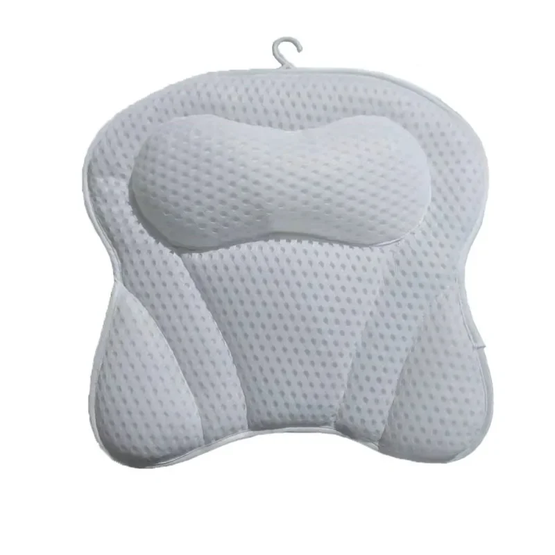 

4D SPA Bath Pillow Bathtub Head Rest Pillow With 6 Powerful Suction Cups Ergonomically Breathable Skin-friendly Bathroom Accesso