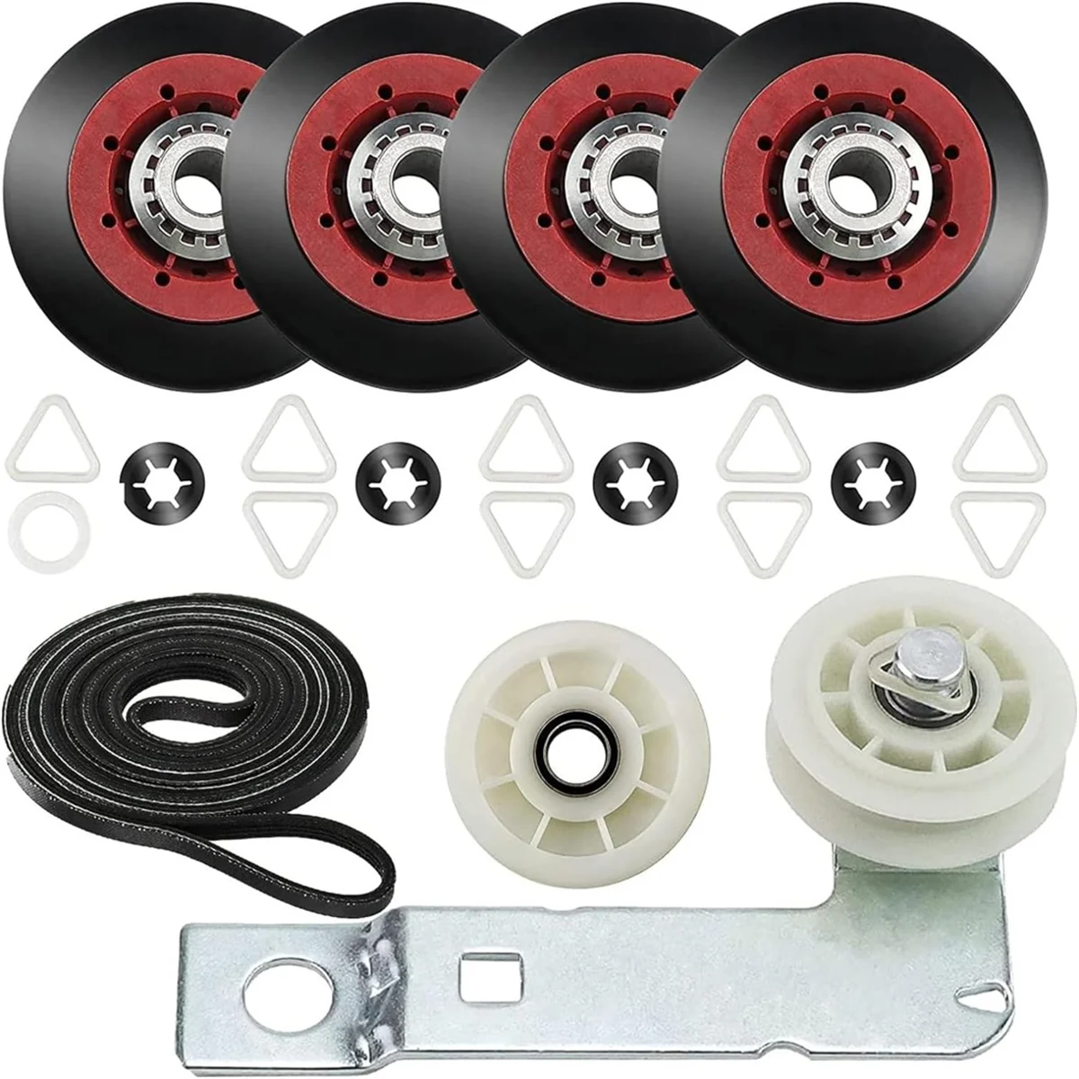 

A14G-4392067 Dryer Repair Kit and W10837240 Dryer Idler Pulley Kit Include WPW10314173 Rollers & 661570V Belt & 279640 Pulley