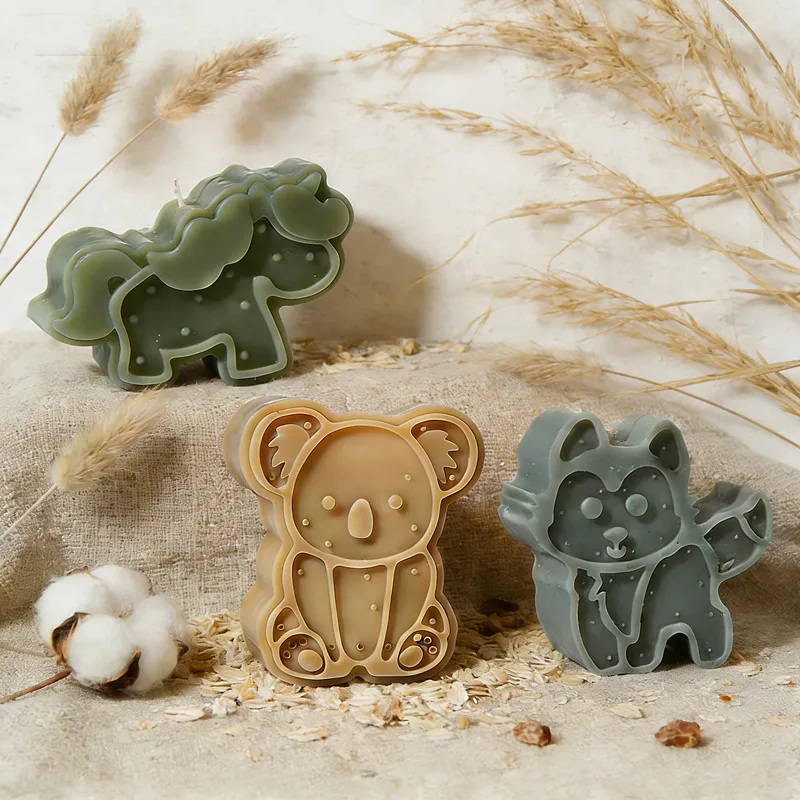 Cute Animal Silicone Candle Mold - DIY Bird Dolphin Koala Flying Dog Horse Aroma Soap Plaster Tool for Creative Home Crafting view 3