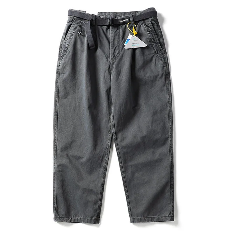 Herren-Schwerlasthose aus Baumwolle mit konischem Schnitt, geradem Bein, für Freizeit, Herbst, Outdoor, Wandern, Camping, dicke, lockere, lange Arbeitshose – Detail 11