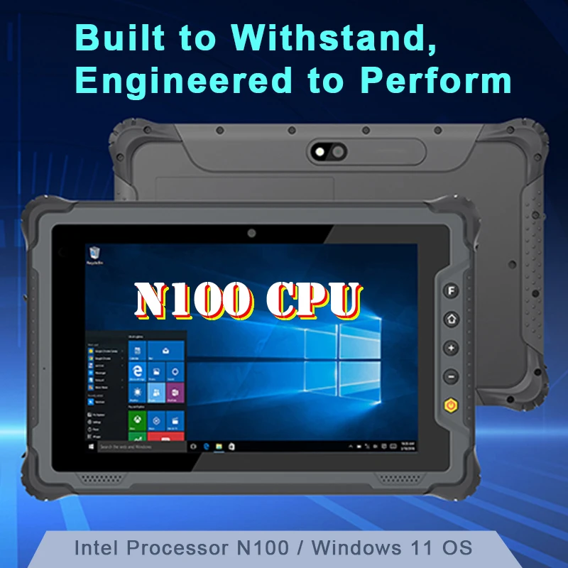 Rugged Windows 10 Tablet N100 CPU 8G RAM 128G ROM Outdoor 1000nit Bright Screen Portable Industrial Waterproof I18N
