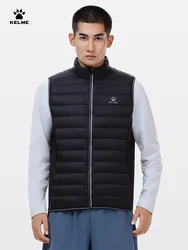 Kelme Down Running Vest Men's Winter Edition Stand Up Collar Lightweight Fitness Shoulder Sports Coat Windproof And Warm Vest