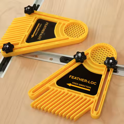 2-Piece Adjustable Grid Feather Board - Woodwork DIY Tools, Woodworking Engraving Machine Double Featherboards Miter Gauge Slot