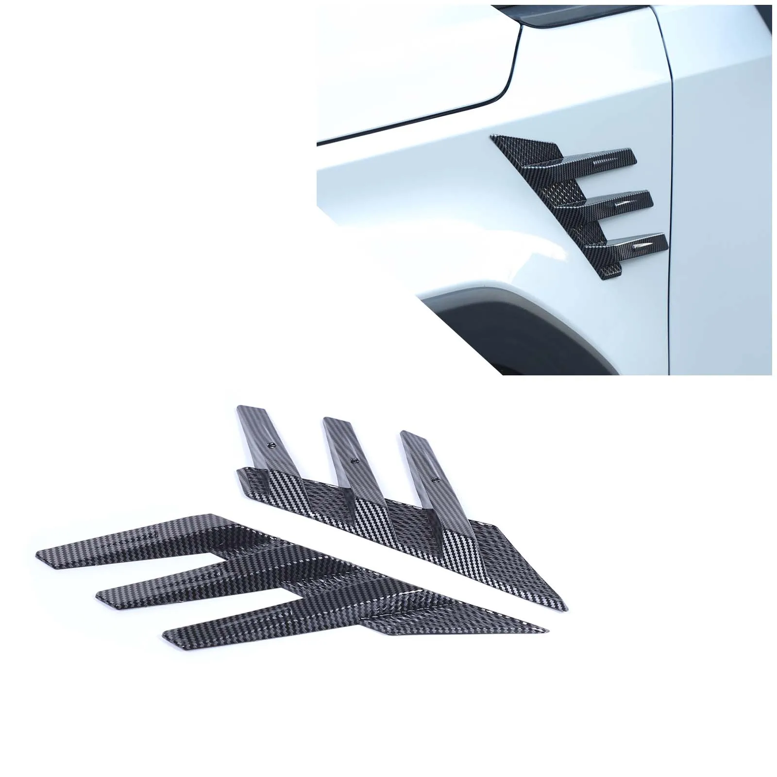 

2piece set TPU Carbon Fiber For Toyota Land Cruiser Prado 250 LC250 2024+ Car side fender fender ventilation board accessories