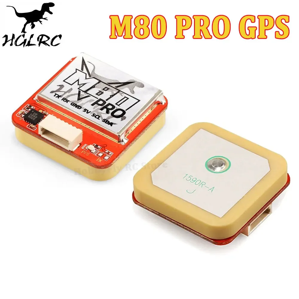 

HGLRC M80 PRO M80PRO GPS QMC5883 Compass With GLONASS GLILEO QZSS SBAS BDS Receiving Format 5V Power For FPV RC Racing Drone