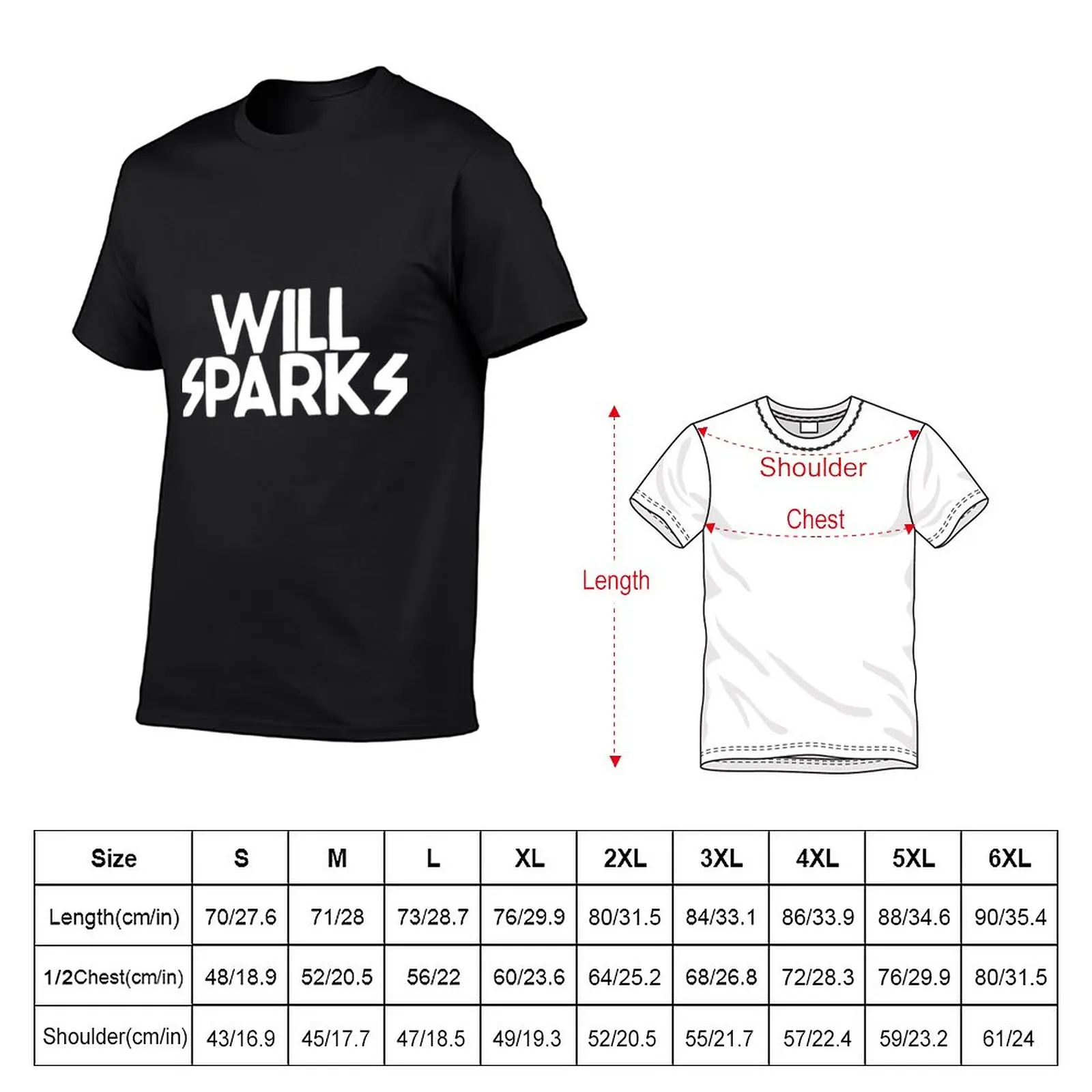 New Will sparks logo Essential T-Shirt graphics t shirt black t shirt vintage clothes graphic t shirt men clothes