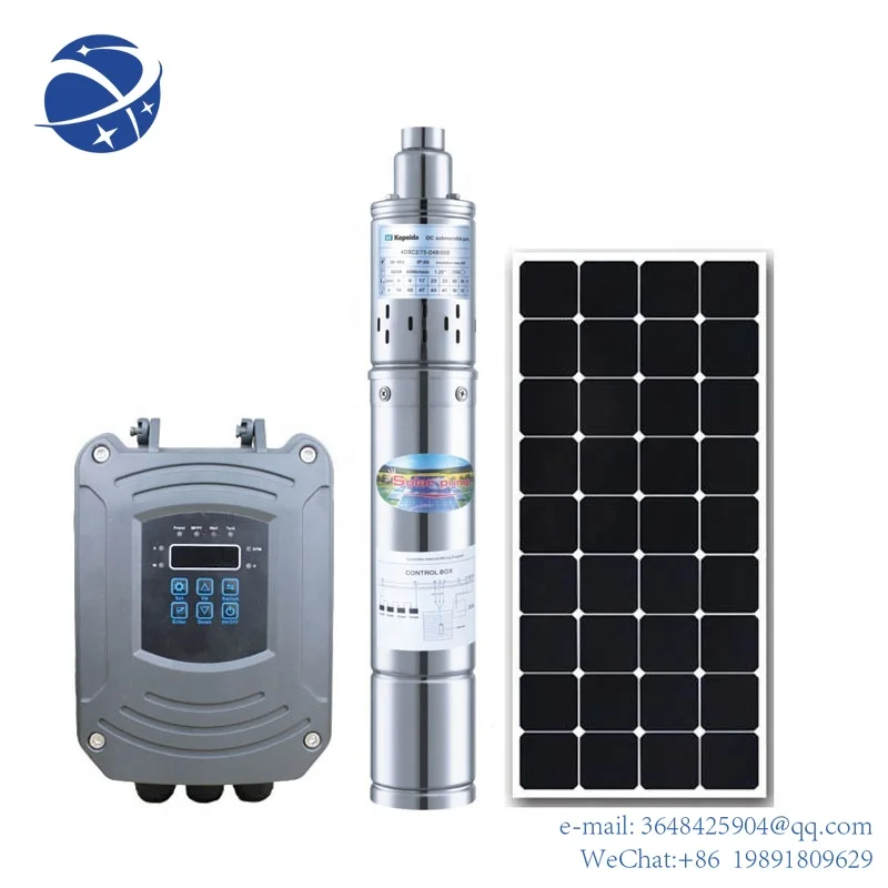 YYHCDC Solar Powered Borehole Submersible Pump System For Water Bore Well