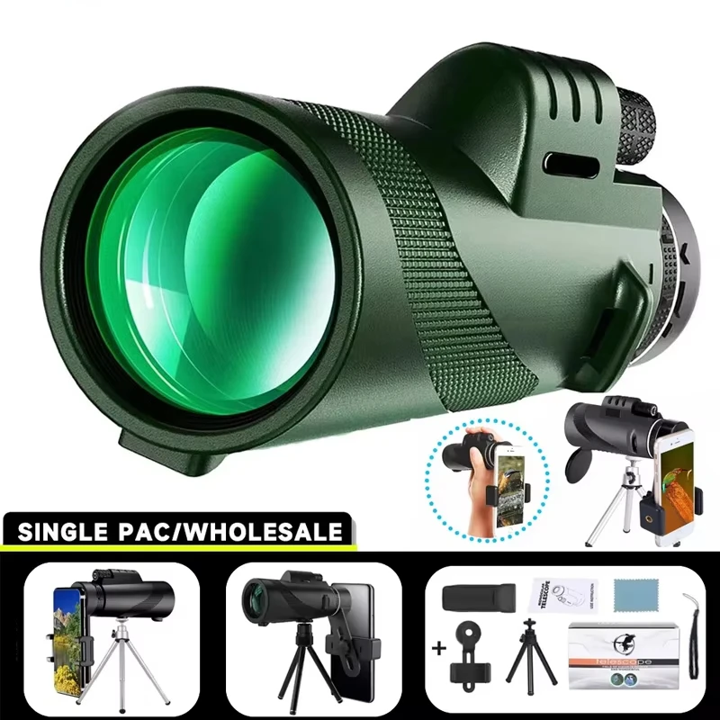 

2025 80x100 Zoom HD 5000 м складной мини-телескоп на большие расстояния для охоты, спорта, кемпинга, путешествий