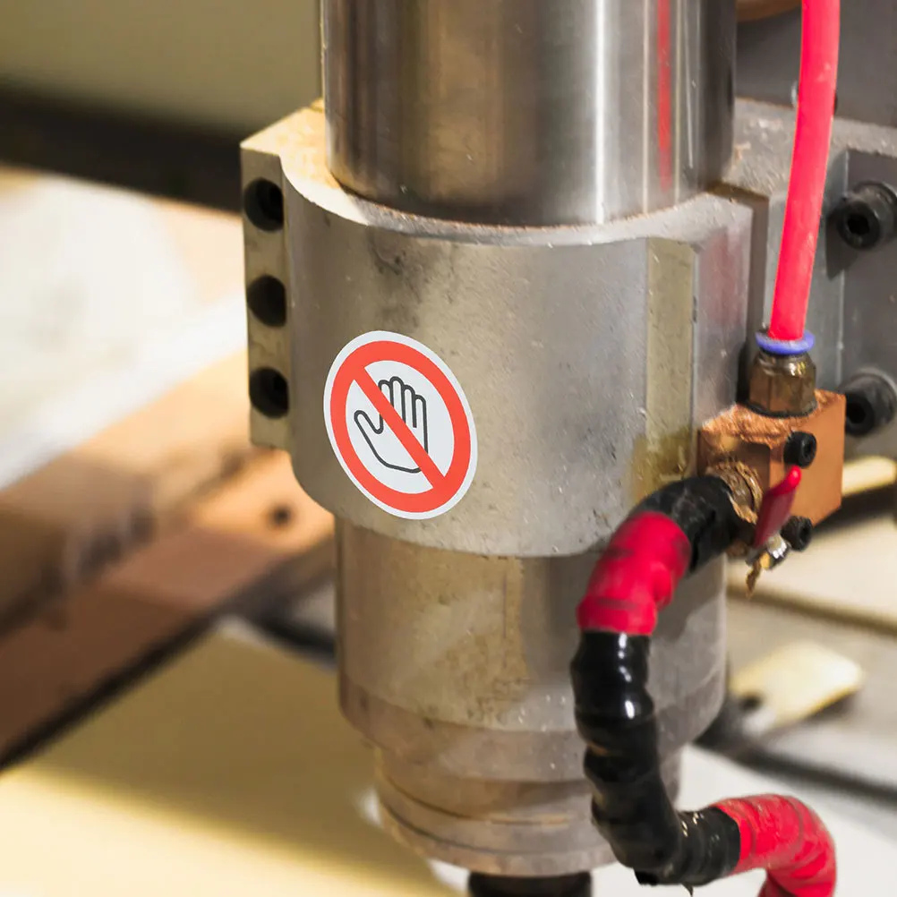 

5pcs Do Not Touch Warning Sign Self Adhesive Safety Label Sticker For Warehouse Factory Equipment Machine Decal