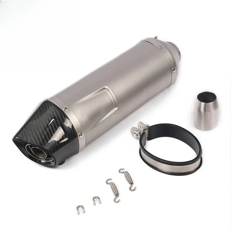 Silenciador de escape de fibra de carbono de 51MM, Escape de motocicleta de carreras para CBR 650 Ninja 400, Escapes de escape deportivos