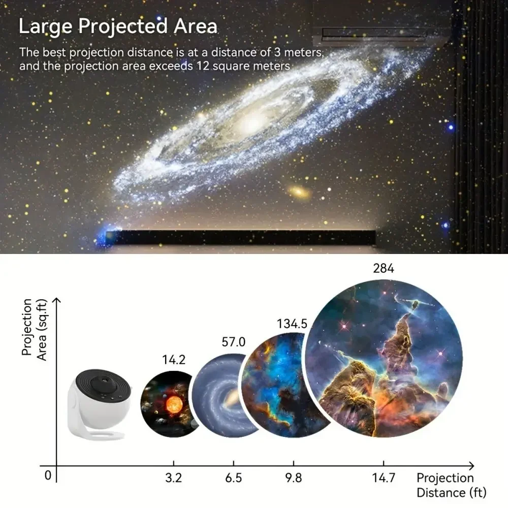 LED Table Lamp 12 Films 360° Rotate Planetarium Lamp Night Light Galaxy Projector Valentines Day Gift Wedding DecorXmas Gifts