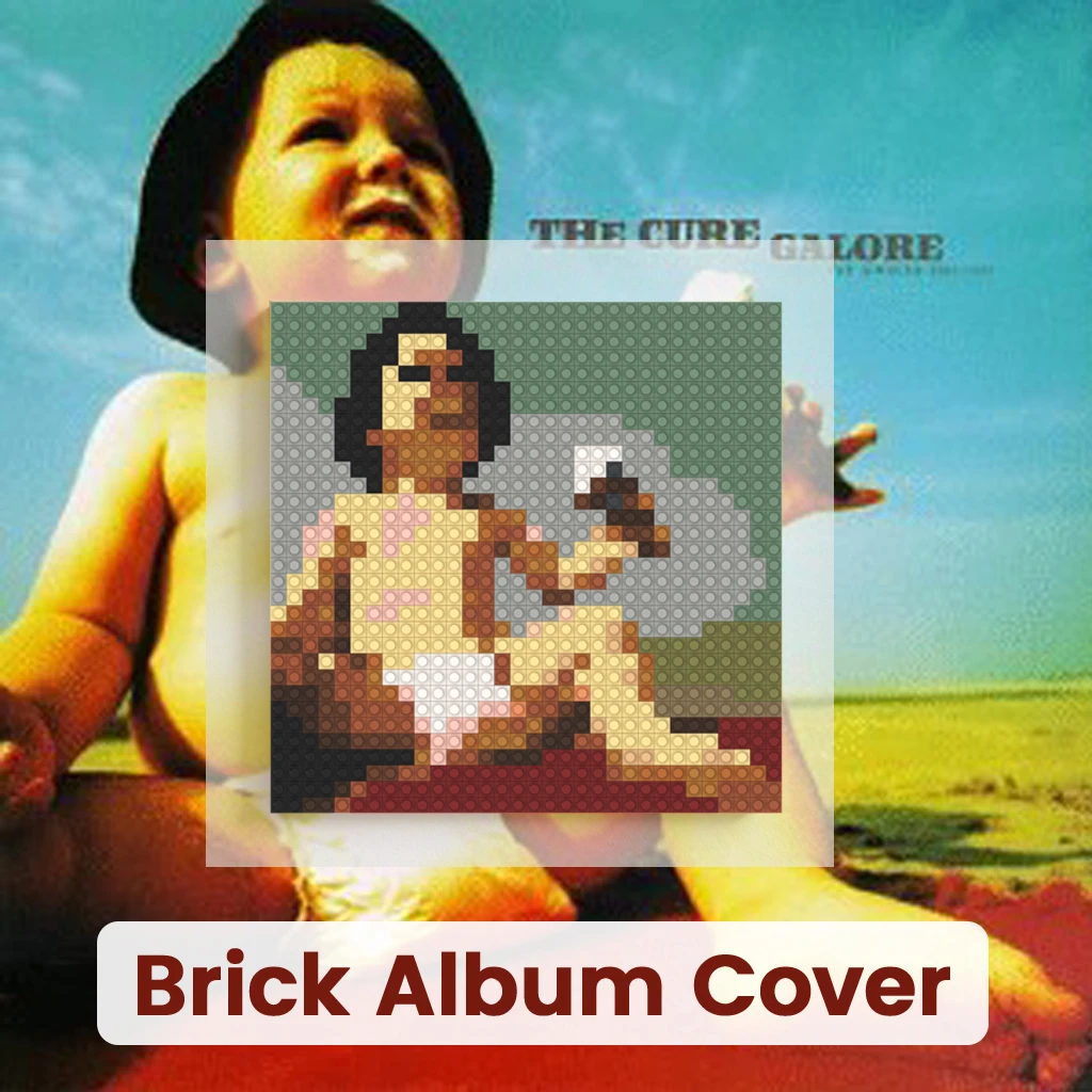 

T-The C-Cure Punk Rock Band Album Cover Painting Building Blocks Mosaic Pixel Art Brick DIY Fashion Home Wall Decor Gift