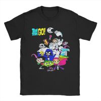 Teen Titans Go T Shirt Summer Cartoon Trendy T Shirts Men Cotton Round Neck Plus Size 5XL Clothing Short Sleeve Y2K Basic Tops