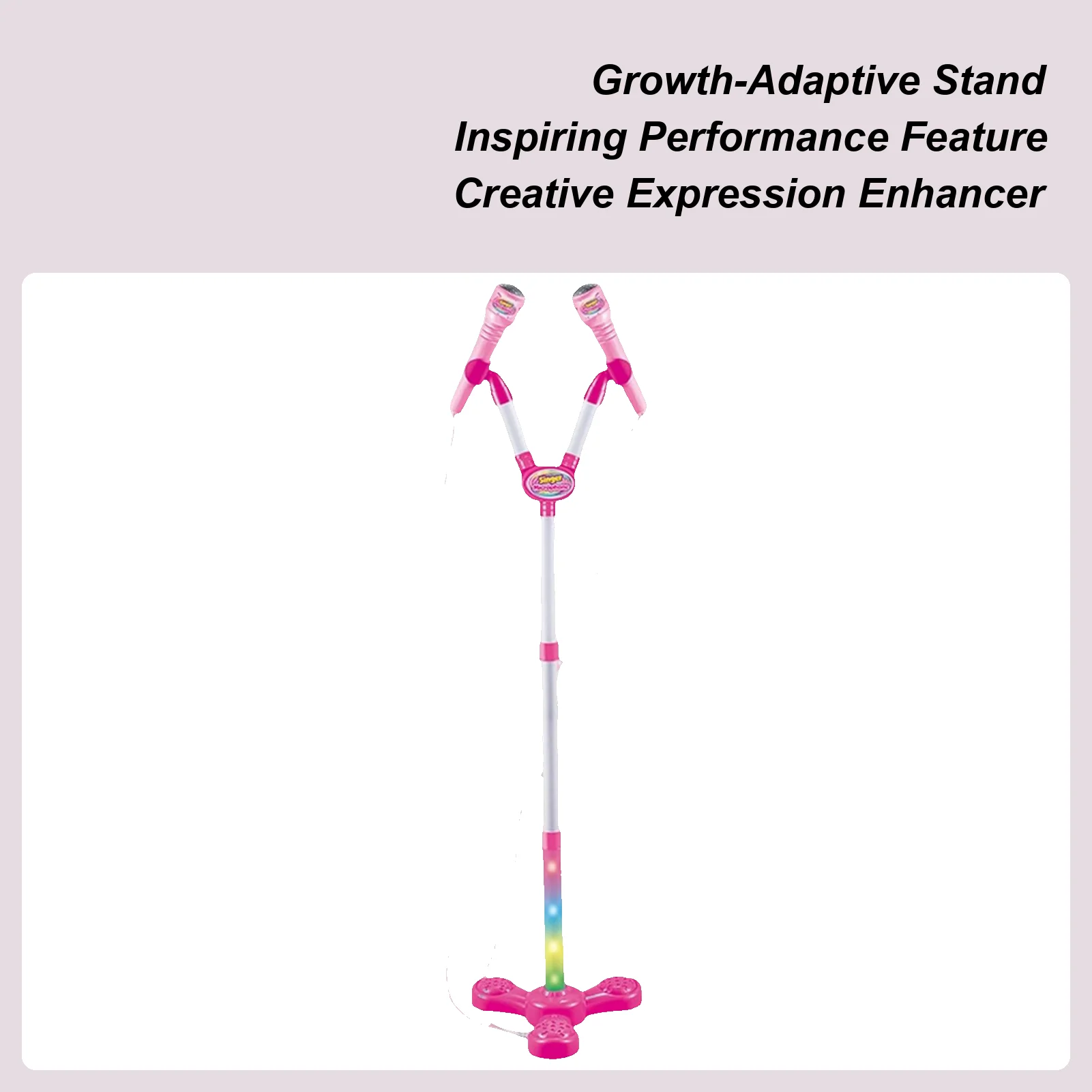 

Kids Stand Up Microphone Karaoke Supplies With Colorful Light Children's Microphone Toy For Boys Girls Preschoolers Birthday