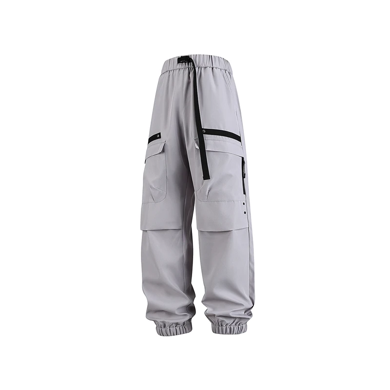 الخريف بلون السراويل العمل الأساسية الرجال فضفاضة المشي لمسافات طويلة وتسلق الجبال متعددة جيب ملابس رياضية المظلة السراويل #4