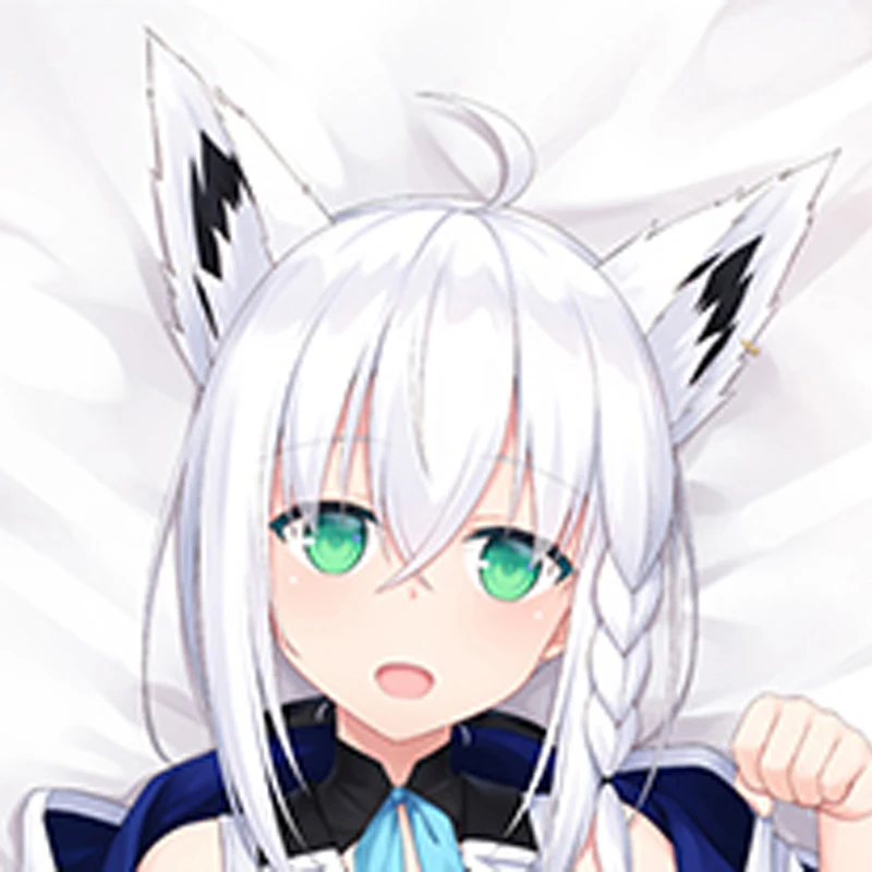Dakimakura Anime Shirakami Fubuki Double-sided Print 2WAY Tricot Life-size Body Pillow Cover Pillowcase Custom print